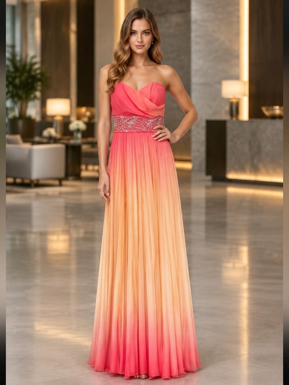 Speechless Pleated Rhinestone Accent Waist Lace Up Back Dress Size Medium